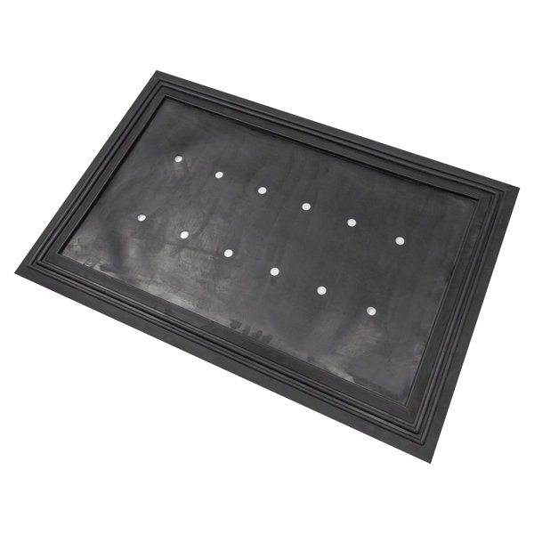 MSI Black Bevel 24" x 36" Rubber Door Mat Tray & Reviews Wayfair